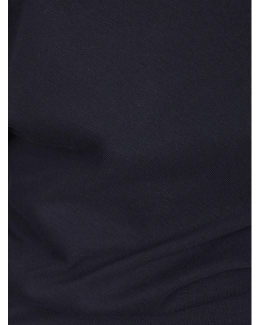 Ann Demeulemeester Blue Asymmetric-Shoulder Top