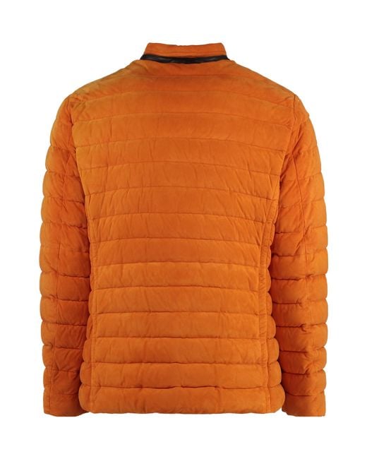 Moorer Orange Zavyer-Urg Quilted Jacket for men