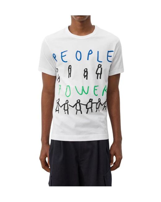 Comme des Garçons White Graphic-Print T-Shirt for men