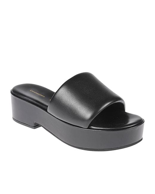 Liviana Conti Black Thick Sole Slippers