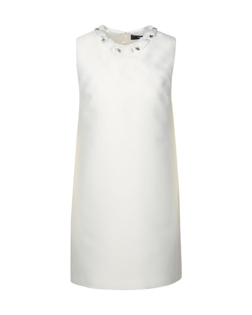 Versace White Sleeveless Midi Dress