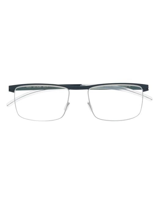 Mykita White Stuart Rectangle-Frame Glasses for men