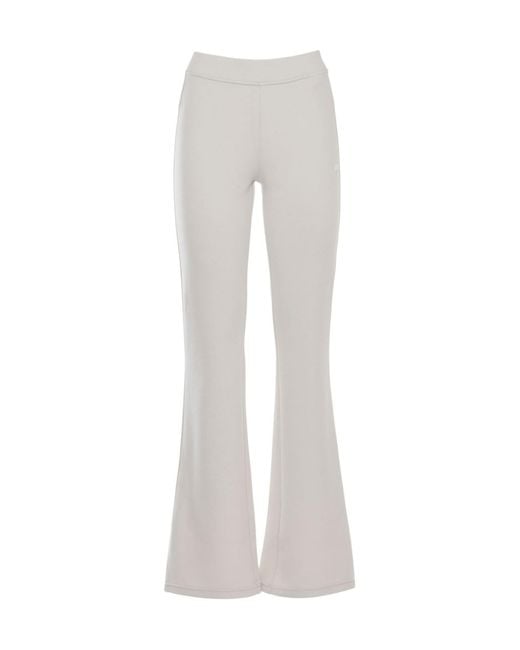 K-Way Gray Logo Patch Flared Pants