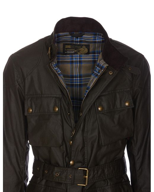 Belstaff Black Trialmaster Belted Jacket for men