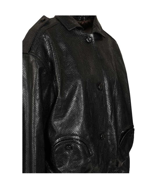 Blazé Milano Black Charlie Button-Fastening Bomber Jacket