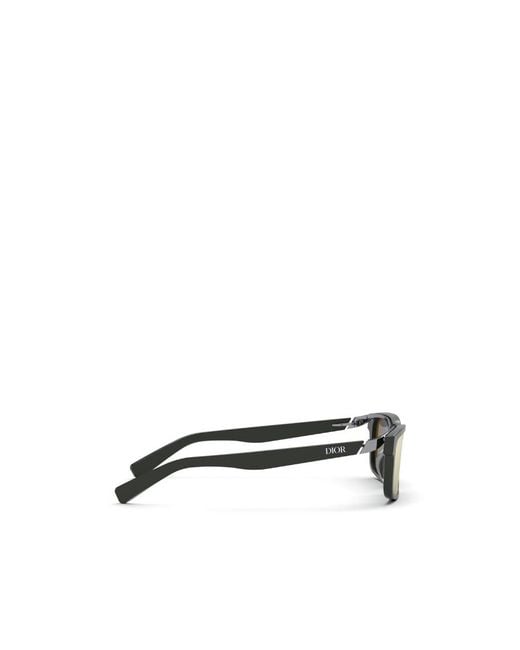 Dior Green Logo Rectangular Frame Sunglasses