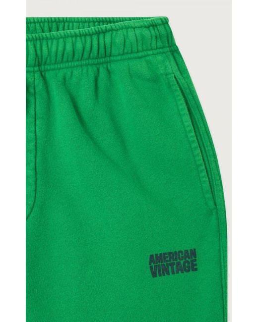 American Vintage Green Relaxed Sweatpants for men