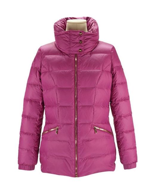EA7 Pink Logo Details Down Jacket