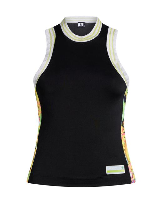 DIESEL Black Solid Color Vests