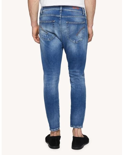 Dondup Blue Pierced Jeans for men
