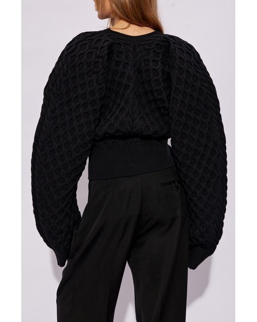 Jacquemus Blue Le Sweater Boule Torsade Oversized Jumper