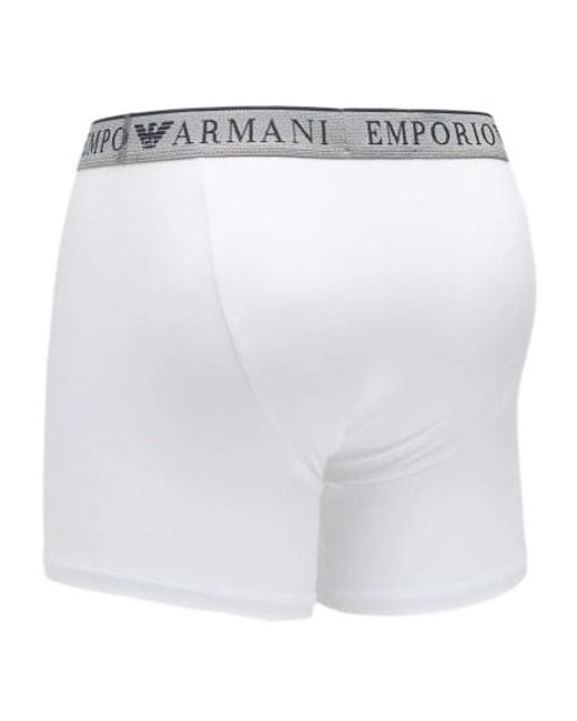 Emporio Armani Blue Logo-Waistband Boxers (Set Of Two) for men