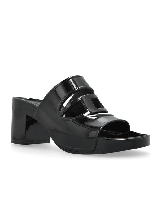 DIESEL Black Sa-Bonnie Heeled Slippers