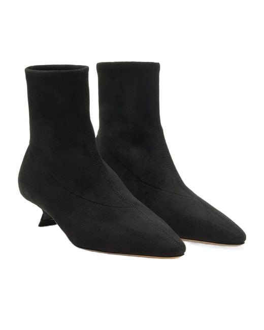 Casadei Black Giselle Kitten Heel Ankle Boots