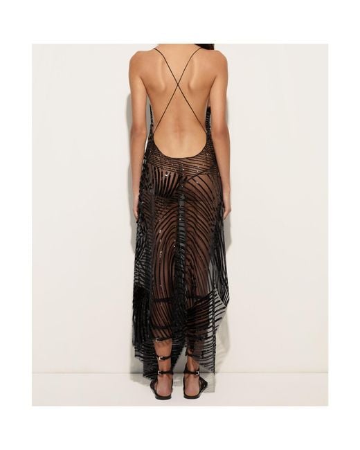 Emilio Pucci Black Embroidered Tulle Dress