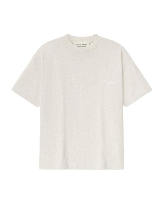 Fear Of God White Logo Printed Crewneck T-Shirt for men