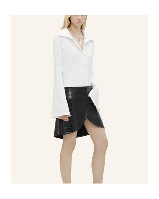 Courreges White Courrèges Long Sleeved Polo Shirt