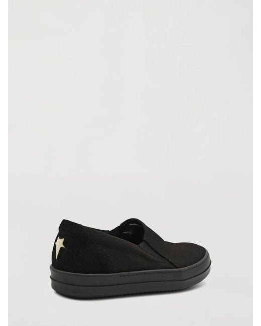 Rick Owens Blue Star Detail Slip-On Sneakers for men