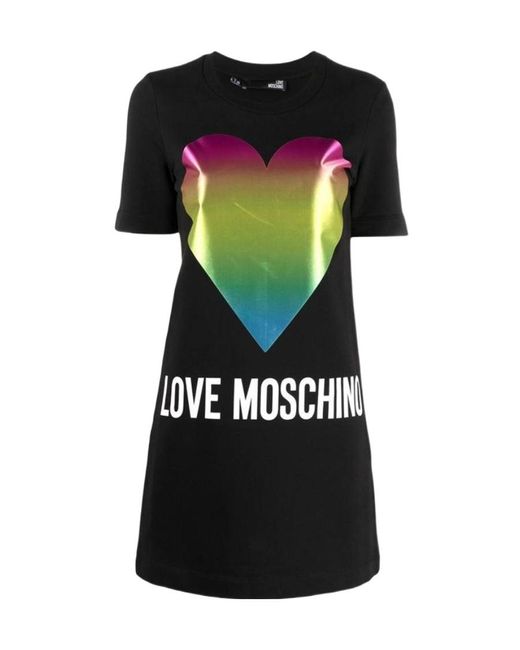 Moschino Black Logo T-Shirt Dress