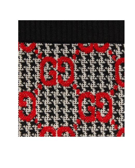 Gucci Red Gg Jacquard A-Line Skirt