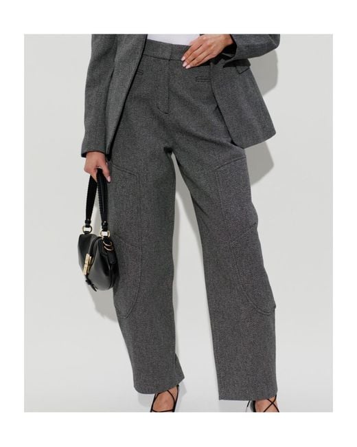 Ganni Gray Casual Trousers With Belt Loops