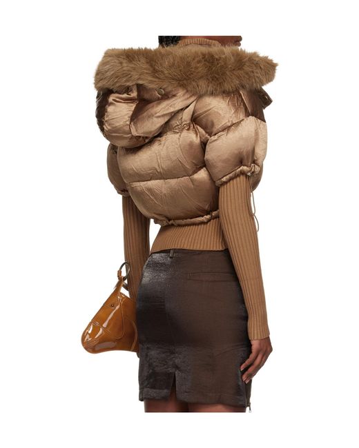 KNWLS Brown Mabel Short Padded Jacket