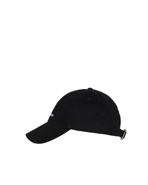 Givenchy Black Logo Logo Baseball Cap for men