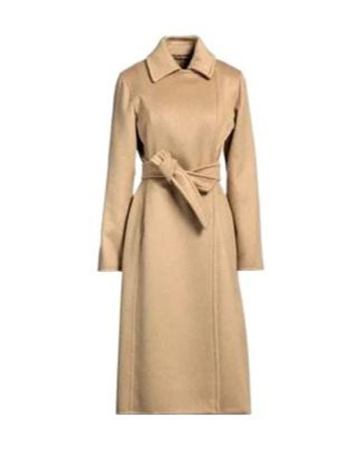 Max Mara Natural Colored Long Wool Coat
