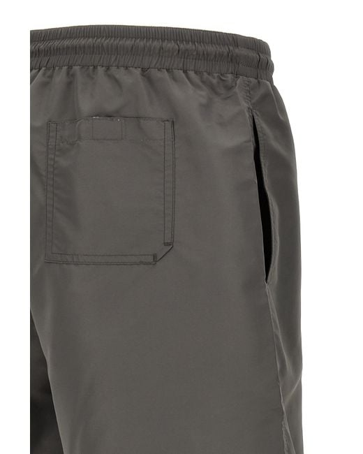 Brunello Cucinelli Gray Drawstring Swim Shorts for men