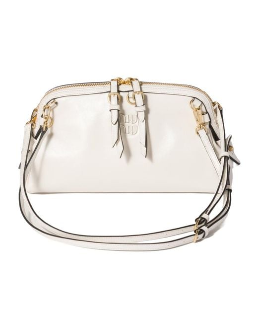 Miu Miu Metallic Caprice Leather Clutch