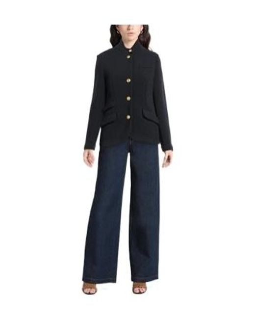 Rag & Bone Blue Cropped Stand-Collar Jacket