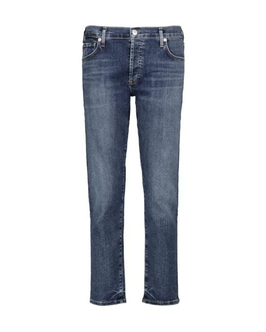 Citizens of Humanity Blue Emerson Mid-Rise Boyfriend Jeans