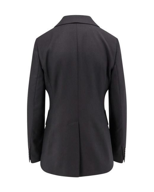 Max Mara Black Sanna Double-Breasted Long-Sleeved Jacket