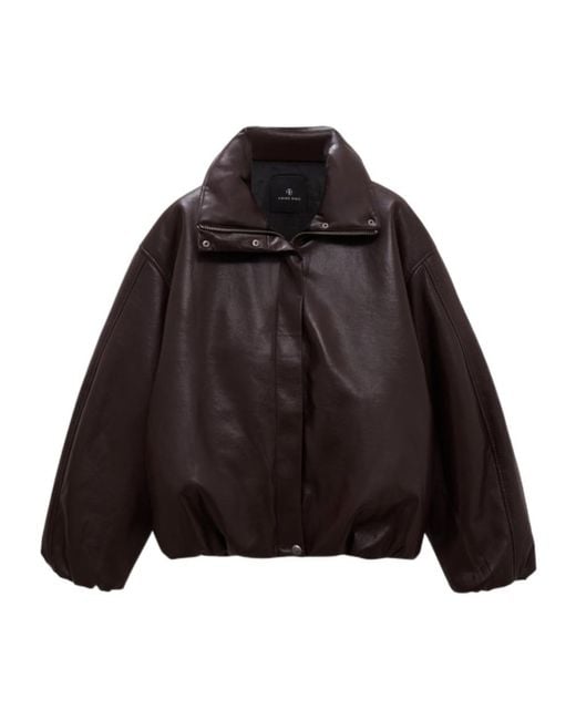 Anine Bing Black Long-Sleeved Cotton-Padded Jacket