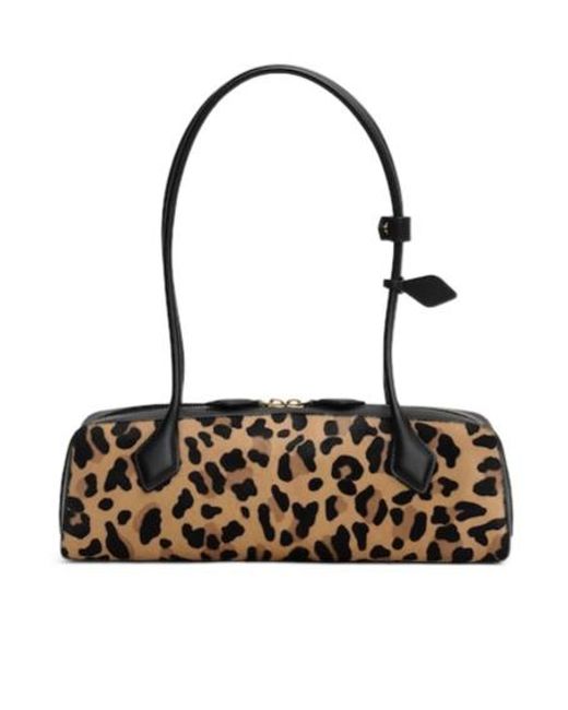 Alaïa Multicolor Alaïa Le Teckel Leopard Printed Medium Bag