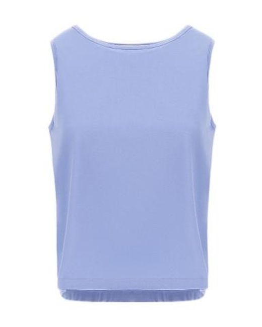 Herno Blue Crewneck Sleeveless Top