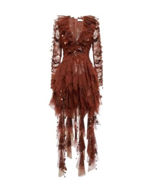 Zimmermann Red Kaleidoscope Organza Minidress