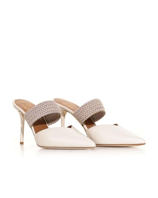 Malone Souliers White Logo High Heels