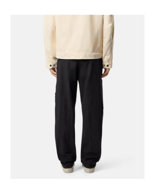 Stone Island Blue Logo Patch Cargo Pants for men
