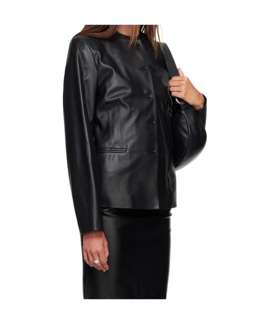 Loulou de Saison Black Adea Leather Jacket
