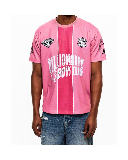 BBCICECREAM Pink Logo Short-Sleeved T-Shirt for men