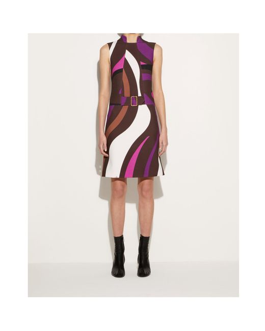 Emilio Pucci Purple Marmo-Print Mini Dress