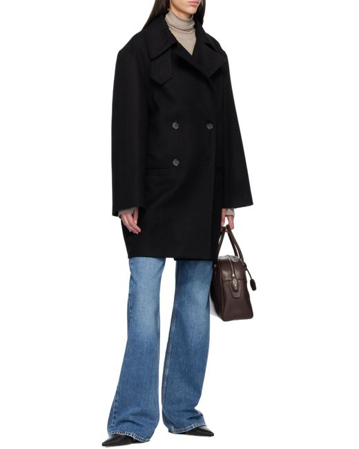 Totême Blue Totême Double-Breasted Long Coat