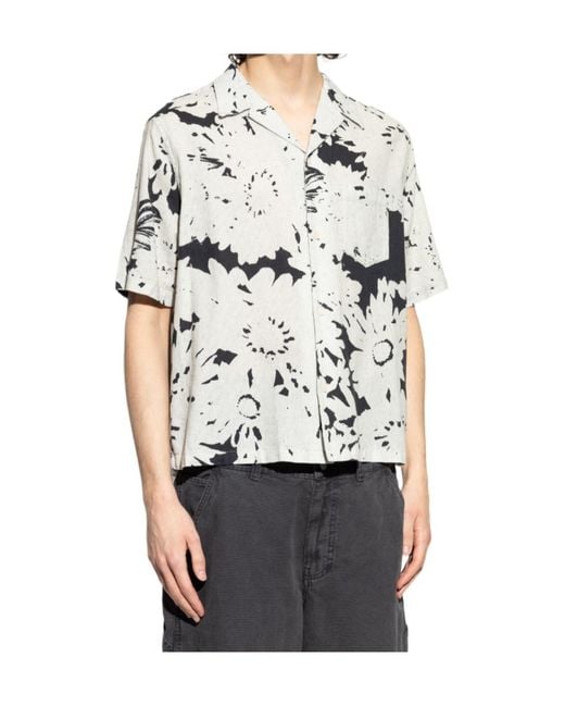 AllSaints White Girona Printed Short-Sleeve Shirt for men