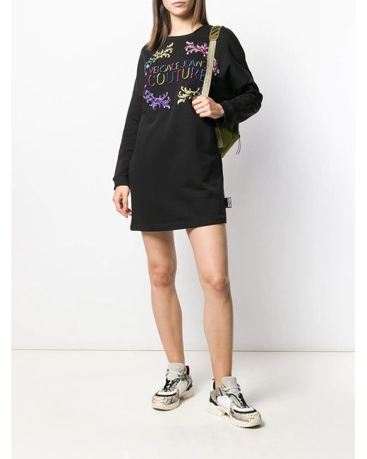Versace Jeans Black Logo Dress