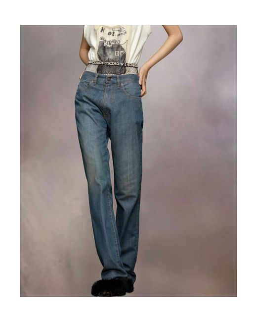 Maison Margiela Blue Americana Wash Straight Leg Jeans