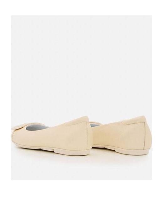 Hogan Natural H661 Logo Plaque Ballerinas