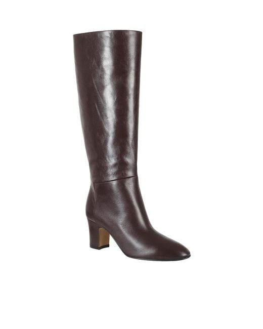 Alberta Ferretti Brown Block-Heeled Tall Boots