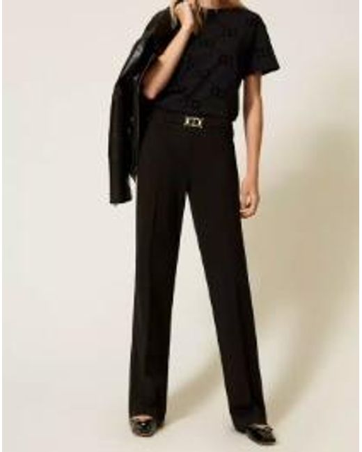 Twinset Black Knitted Trousers
