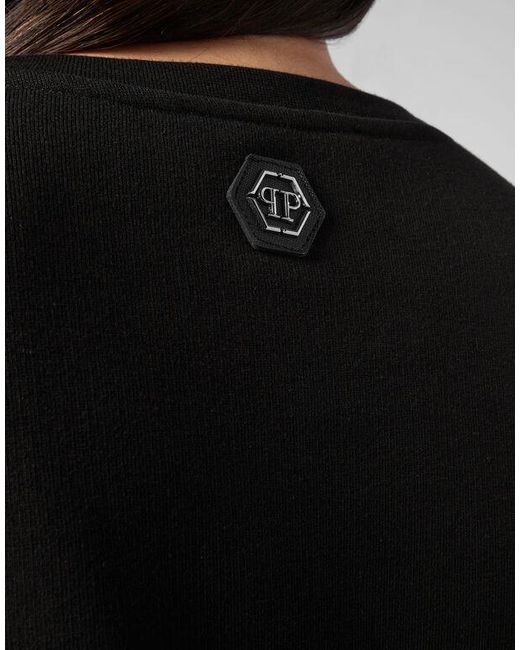 Philipp Plein Black Round-Necked Sweater